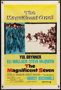 5f111 MAGNIFICENT SEVEN 1sh R70s Yul Brynner, Steve McQueen, John Sturges' 7 Samurai western!