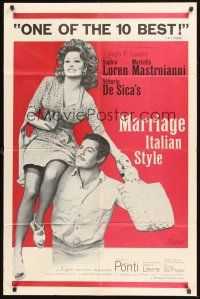 5f581 MARRIAGE ITALIAN STYLE 1sh '65 Matrimonio all'Italiana, Sophia Loren, Mastroianni, De Sica!