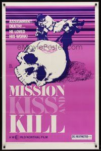 5f608 MISSION: KISS & KILL 1sh '83 Zhao Ji Zai Da Heng Hang, cool skull & martial arts action art!