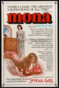 5f609 MONA/SCHOOL GIRL 1sh '70s Fifi Watson, sexy art of barely-clothed girl!