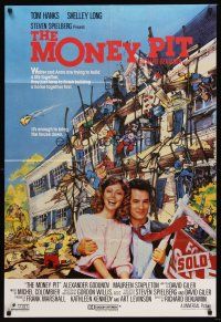 5f016 MONEY PIT English 1sh '86 Tom Hanks & Shelley Long are deeply in love & debt!