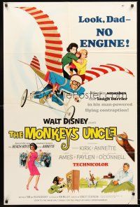 5f613 MONKEY'S UNCLE 1sh '65 Walt Disney, Annette Funnicello flying with ape!
