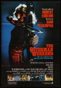 5f125 OSTERMAN WEEKEND int'l 1sh '83 typical Sam Peckinpah, cool close up of woman w/bow & arrow!