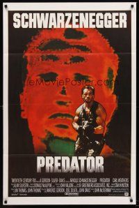 5f003 PREDATOR English 1sh '87 Arnold Schwarzenegger sci-fi, different art of heat-vision!