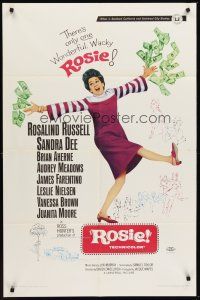 5f768 ROSIE 1sh '67 there's only one wonderful, wacky Rosalind Russell!