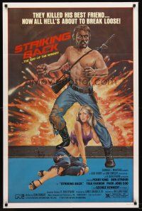5f787 SEARCH & DESTROY 1sh '81 they killed his best friend, Richard Hescox action art!