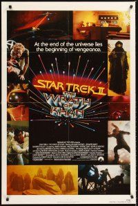 5f856 STAR TREK II 1sh '82 The Wrath of Khan, Leonard Nimoy, William Shatner, sci-fi sequel!