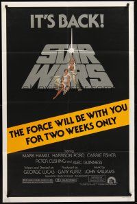5f857 STAR WARS 1sh R81 George Lucas classic sci-fi epic, Hamill & Fisher 2 weeks only!