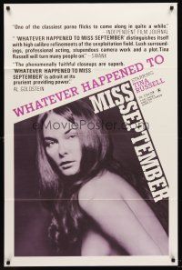 5f967 WHATEVER HAPPENED TO MISS SEPTEMBER 1sh '74 sexy image of Tina Russell, x-rated!