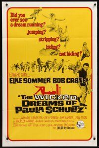 5f974 WICKED DREAMS OF PAULA SCHULTZ 1sh '68 great images of sexy Elke Sommer jumping, running!