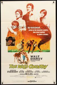 5f976 WILD COUNTRY 1sh '71 Disney, artwork of Vera Miles, Ron Howard and brother Clint Howard!