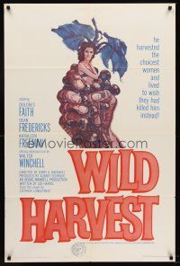 5f977 WILD HARVEST 1sh '61 Dolores Faith, Dean Fredericks, he wished she killed him!