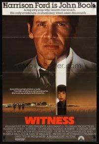 5f165 WITNESS int'l 1sh '85 big city cop Harrison Ford in Amish country, directed by Peter Weir!
