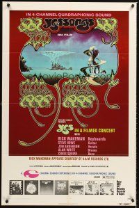 5f994 YESSONGS 1sh '75 directed by Peter Neal, Yes, Roger Dean rock & roll artwork!