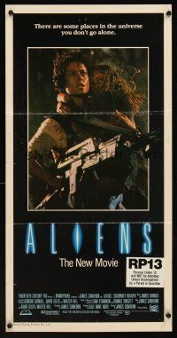 5g388 ALIENS Aust daybill '86 James Cameron, some places in the universe you don't go alone!