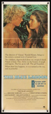 5g422 BLUE LAGOON Aust daybill '80 c/u of sexy young Brooke Shields & Christopher Atkins!