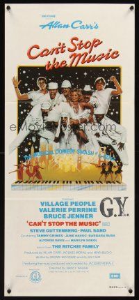 5g430 CAN'T STOP THE MUSIC Aust daybill '80 The Village People, Steve Guttenberg & Bruce Jenner!
