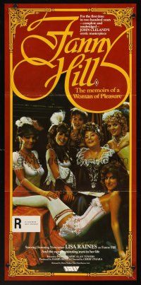 5g482 FANNY HILL Aust daybill '83 memoirs of a woman of pleasure, different sexy image!