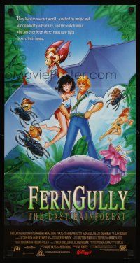5g486 FERNGULLY Aust daybill '92 cool completely different rainforest cartoon image!