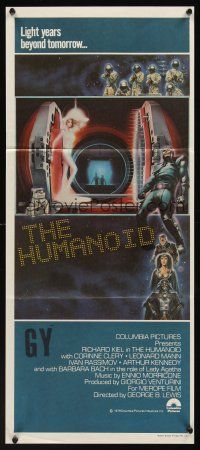 5g531 HUMANOID Aust daybill '79 wacky Italian Star Wars rip-off, light years beyond tomorrow!