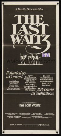 5g553 LAST WALTZ Aust daybill '78 Martin Scorsese, a rock concert that became a celebration!