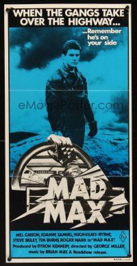 5g558 MAD MAX Aust daybill R81 cool image of wasteland cop Mel Gibson, George Miller, Australian!