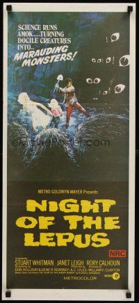 5g573 NIGHT OF THE LEPUS Aust daybill '72 docile creatures turn into marauding monsters!