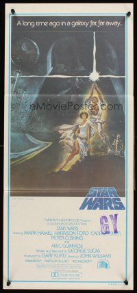 5g630 STAR WARS first printing Aust daybill '77 George Lucas classic sci-fi epic, art by Tom Jung!