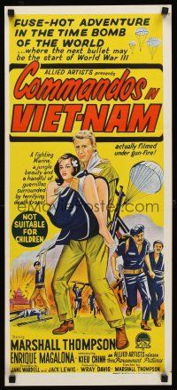 5g654 YANK IN VIET-NAM Aust daybill '64 stone litho, adventure in the time bomb of the world!