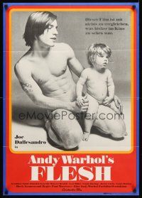 5g150 ANDY WARHOL'S FLESH German '70 naked Joe Dallesandro & infant by Francesco Scavullo!