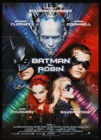5g158 BATMAN & ROBIN German '97 Clooney, O'Donnell, Schwarzenegger, Thurman, Silverstone!