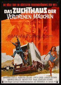 5g176 CAGED HEAT German '77 first Jonathan Demme, Barbara Steele, art of sexy bad girls escaping!