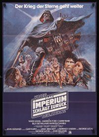 5g210 EMPIRE STRIKES BACK German '80 George Lucas sci-fi classic, cool artwork by Tom Jung!