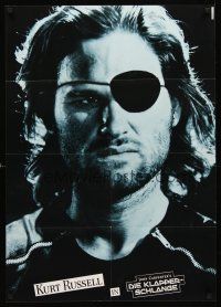 5g215 ESCAPE FROM NEW YORK teaser German '81 Carpenter, different image of Kurt Russell as Snake!