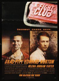 5g222 FIGHT CLUB German '99 great portraits of Edward Norton and Brad Pitt & bar of soap!