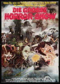 5g246 HORROR SHOW German '79 great art of Lugosi, Hitchcock, Karloff, Chris Lee, and many more!