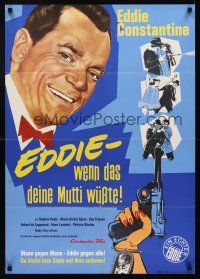 5g261 LAISSEZ TIRER LES TIREURS German '64 Eddie Constantine, cool crime artwork!