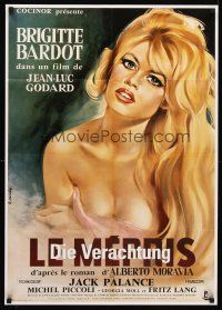 5g263 LE MEPRIS German R82 Jean-Luc Godard, Contempt, super sexy Brigitte Bardot!