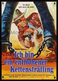 5g271 LONG RIDE FROM HELL German '69 Vivo per la tua Morte, cool art of Steve Reeves!