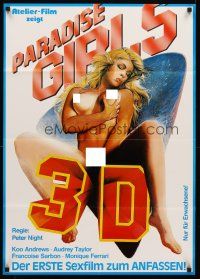 5g288 PARADISE GIRLS 3D German '80s Koo Andrews, Audrey Taylor, wild sexy artwork!