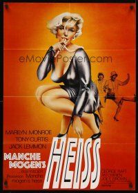 5g305 SOME LIKE IT HOT German R1971 sexy Marilyn Monroe with Tony Curtis & Jack Lemmon in drag!