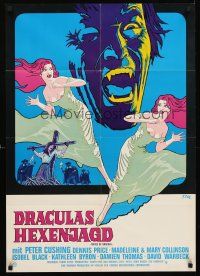 5g320 TWINS OF EVIL German '72 Twins of Dracula, sexy twins & Peter Cushing as Dracula by Dill!