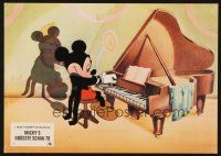 5g931 MICKEY'S BIRTHDAY PARTY SHOW German LC '78 Disney, wonderful image playing piano!