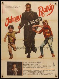 5g072 JOHNNY RATON Mexican poster '70 artwork of priest Robert Packer & young boys!