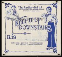5g544 KEEP IT UP DOWNSTAIRS New Zealand daybill '76 aging Diana Dors, English comedy!