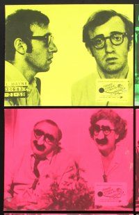 5g774 TAKE THE MONEY & RUN 11 French LCs '69 wonderful images of Woody Allen, classic mockumentary!
