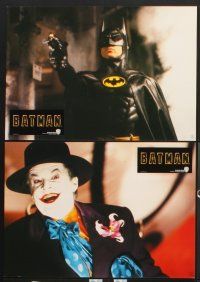 5g867 BATMAN 16 German LCs '89 Michael Keaton, Jack Nicholson, directed by Tim Burton!