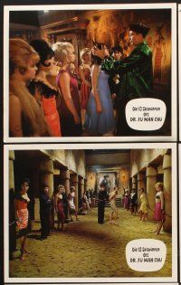 5g868 BRIDES OF FU MANCHU 16 German LCs '66 Asian villain Christopher Lee, different images!