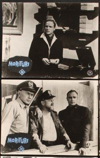 5g859 MORITURI 18 German LCs '65 Marlon Brando & Nazi captain Yul Brynner, The Saboteur!