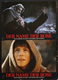 5g860 NAME OF THE ROSE 18 German LCs '86 Sean Connery, Ron Perlman, Christian Slater, different!